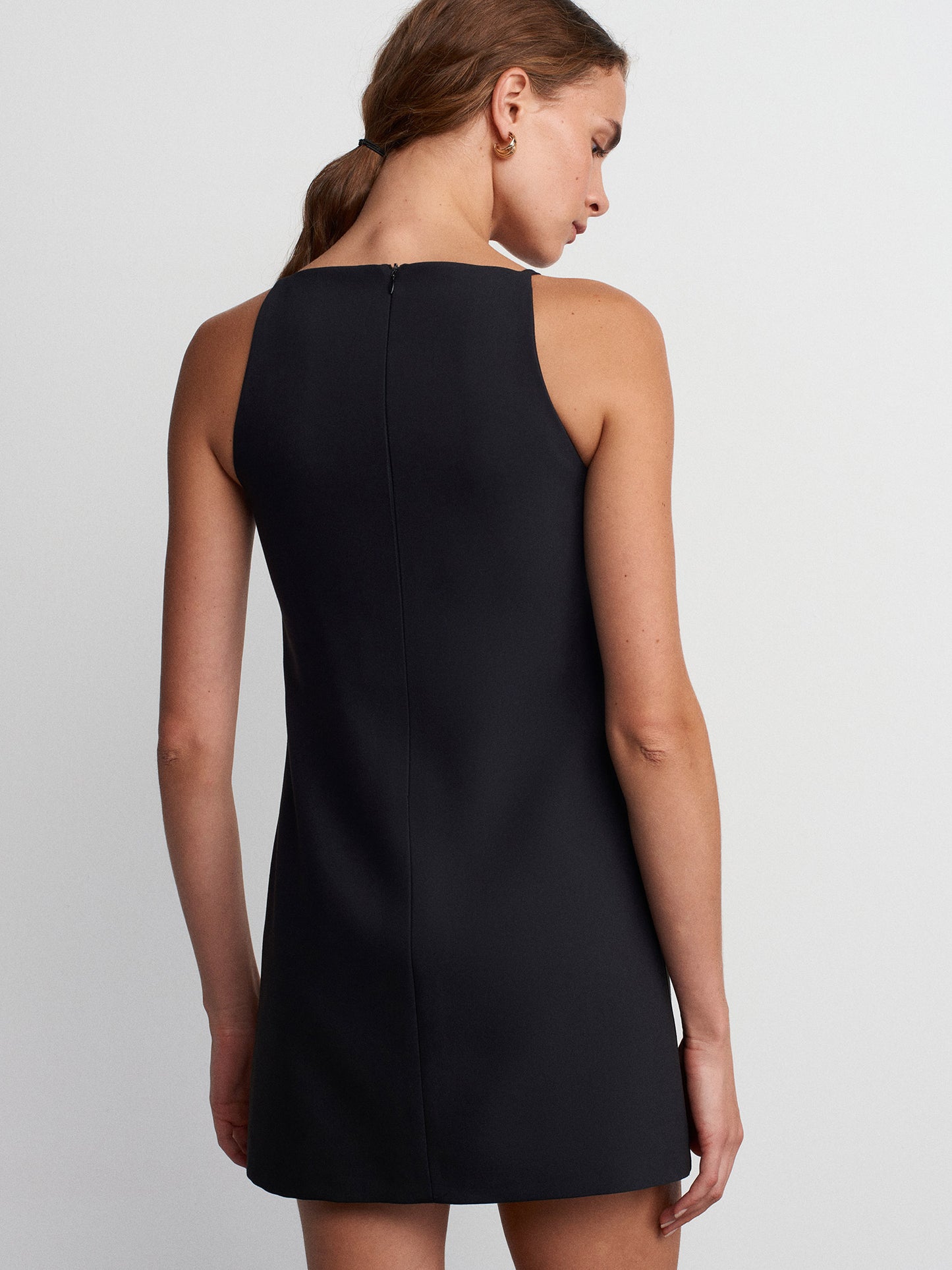 Short Strap Dress-Black