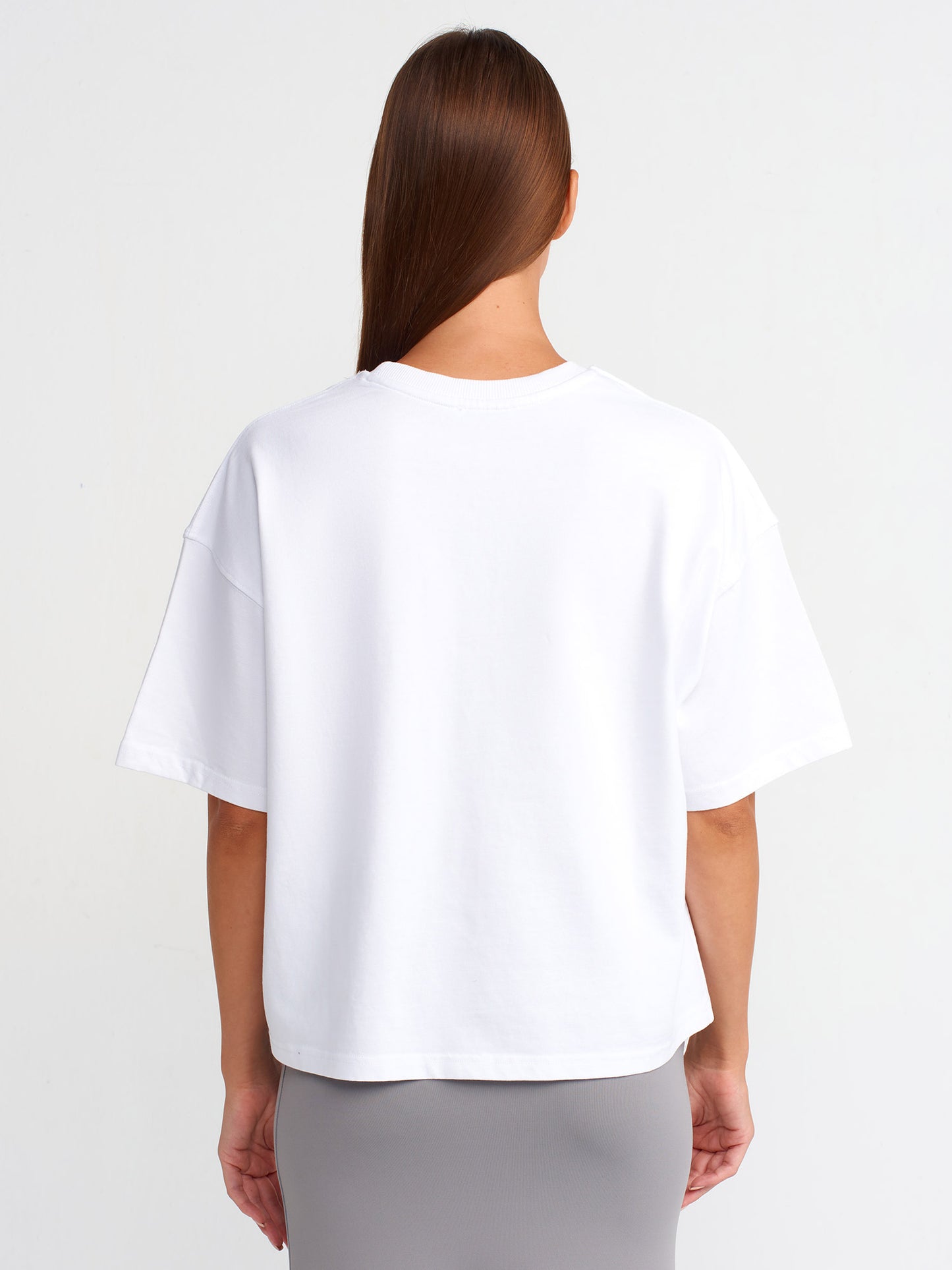 Short Sleeve Cotton T-shirt-White