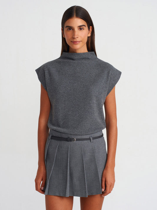 Soft Texture Knitted Sweater-Anthracite